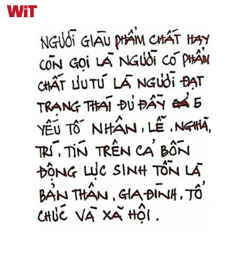 Người giàu phẩm chất sở hữu những yếu tố nào?