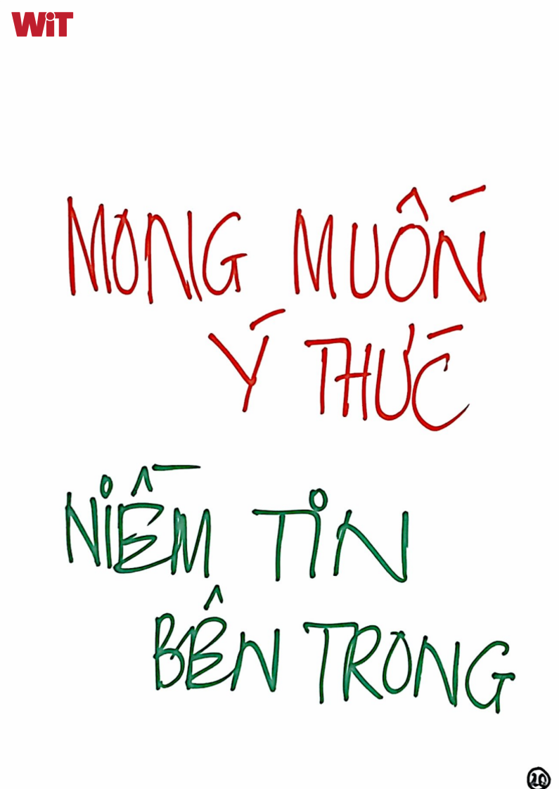 Vậy thì mong muốn ý thức là chúng ta có hòa hợp hạnh phúc trong hôn nhân. Nhưng niềm tin bên trong nó đối nghịch với cái điều đó thì kết quả là niềm tin bên trong luôn luôn chiến thắng mong muốn ý thức.